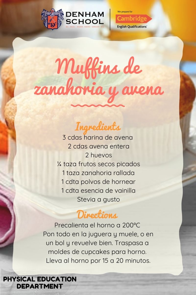 Muffins de zanahoria y avena